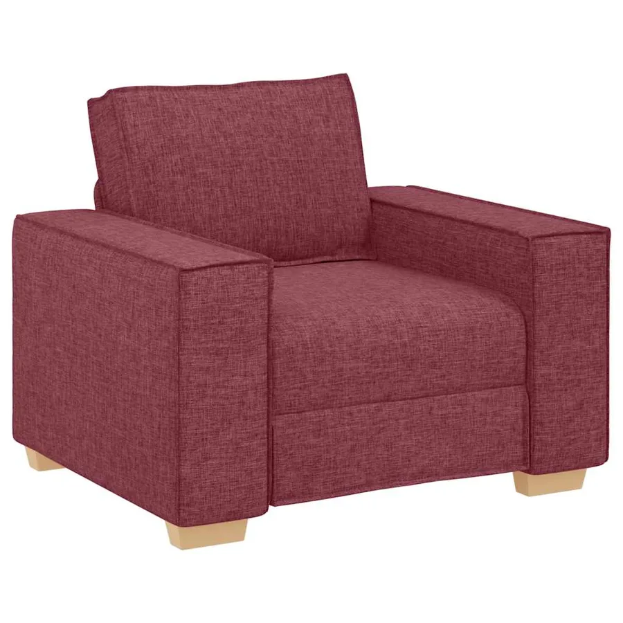 Canapé Fauteuil Rouge Vin 100x78x84 cm Tissu - 2