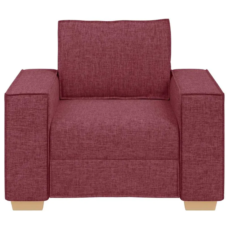 Canapé Fauteuil Rouge Vin 100x78x84 cm Tissu - 4