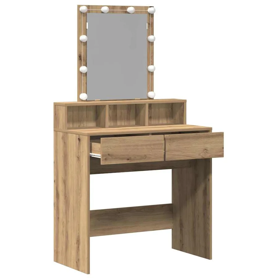 Coiffeuse chêne artisanal 80 x 41 x 144,5 cm Bois d'ingénierie - 6