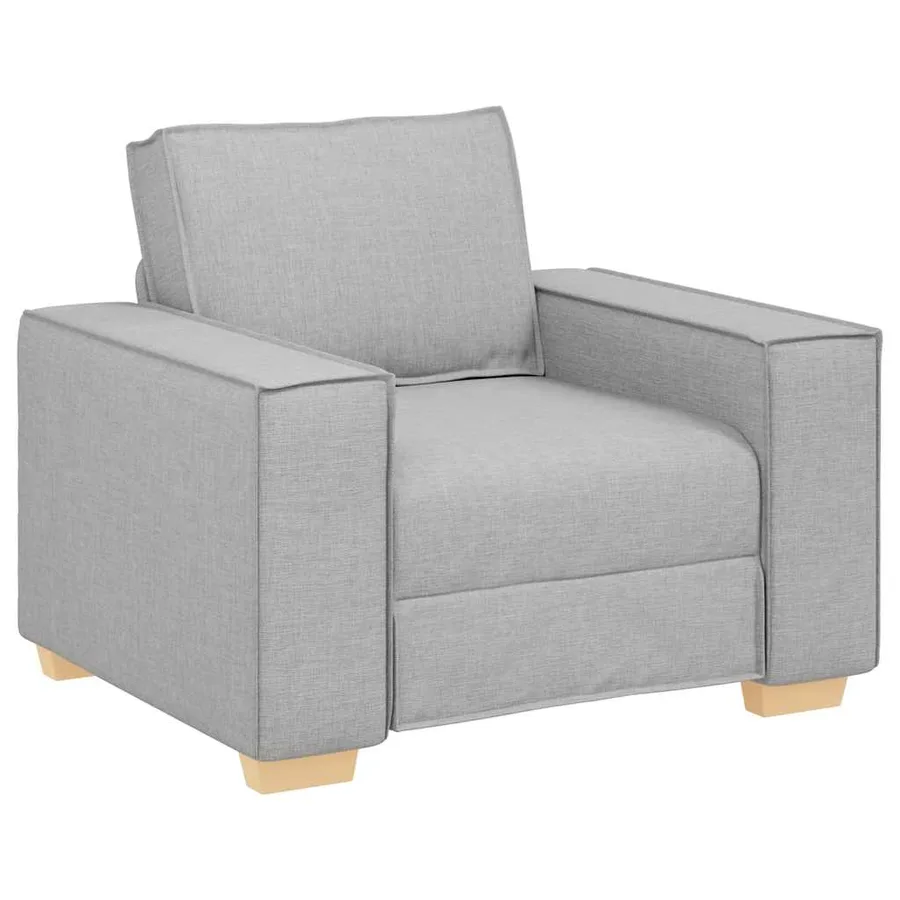 Canapé Fauteuil Gris Nuage 100x78x84 cm Tissu - 2
