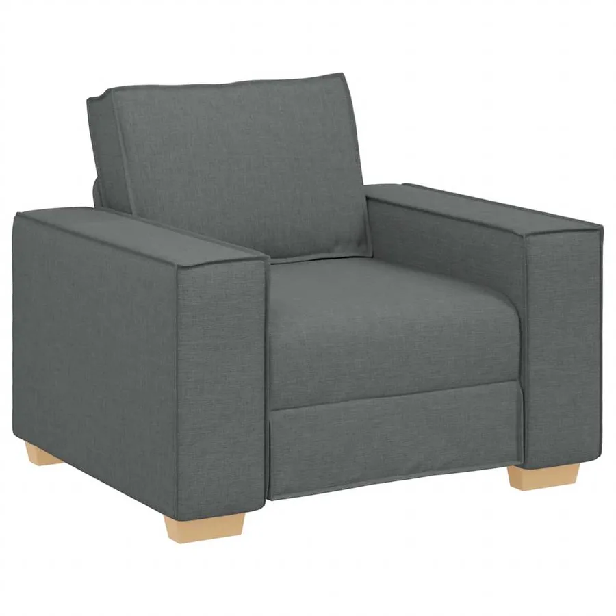 Canapé Fauteuil Gris Foncé 100x78x84 cm Tissu - 2