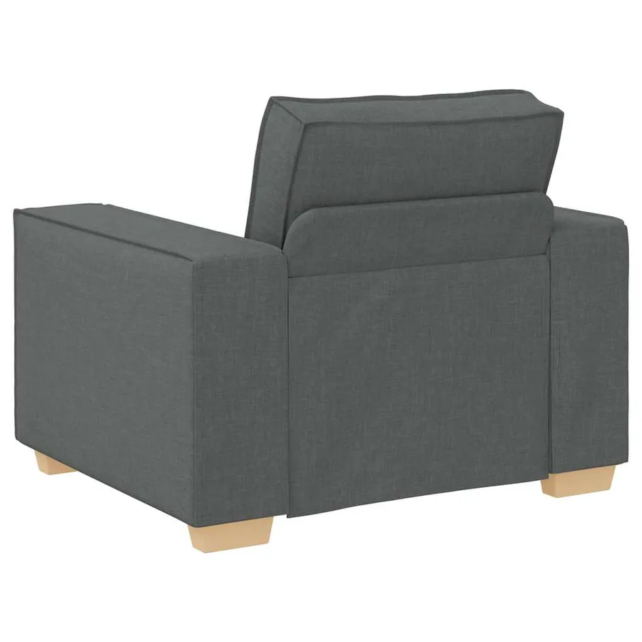 Canapé Fauteuil Gris Foncé 100x78x84 cm Tissu - 5