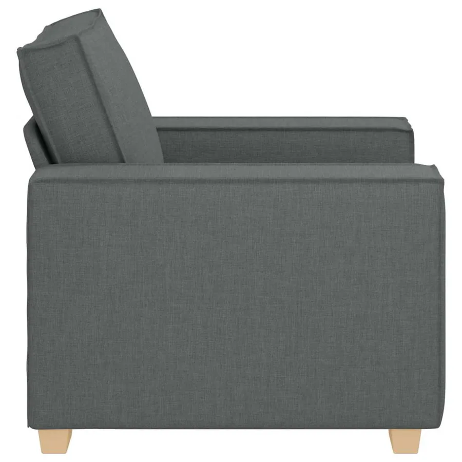 Canapé Fauteuil Gris Foncé 100x78x84 cm Tissu - 6