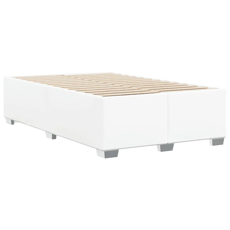 Cadre de lit sans matelas blanc 137 x 190 cm similicuir - 6