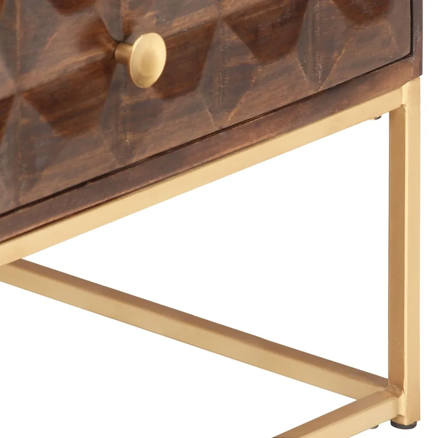 Table basse 112 x 50 x 40 cm en bois de manguier massif - 6