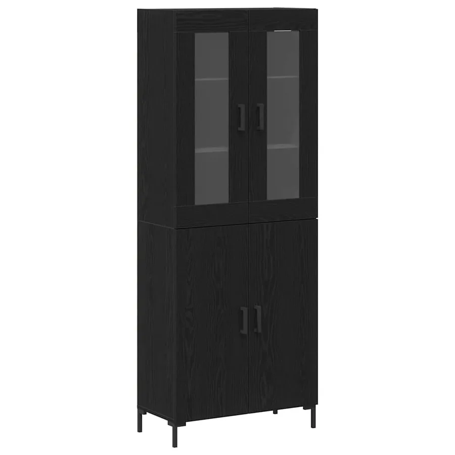 Haut Armoire 2 pcs Chêne noir 69,5 x 34 x 180 cm - 2