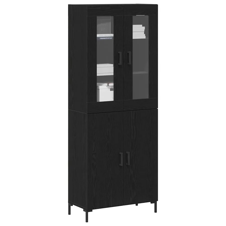 Haut Armoire 2 pcs Chêne noir 69,5 x 34 x 180 cm - 3
