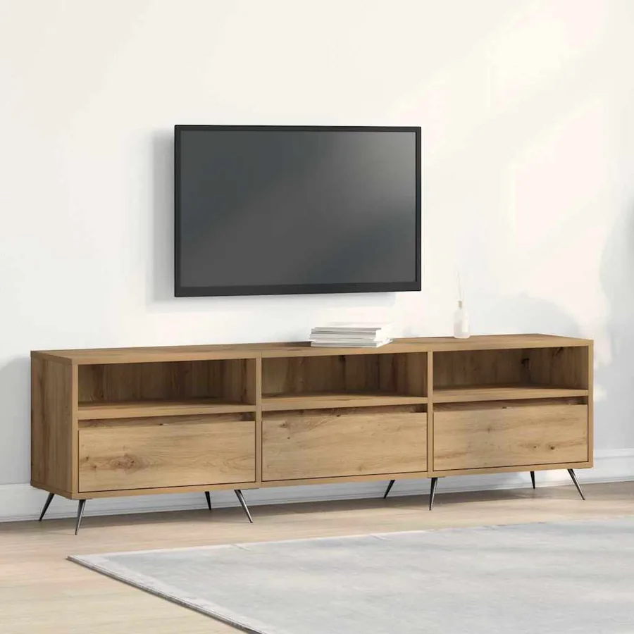 Meuble TV 150 x 30 x 44,5 cm chêne artisanal Bois d'ingénierie