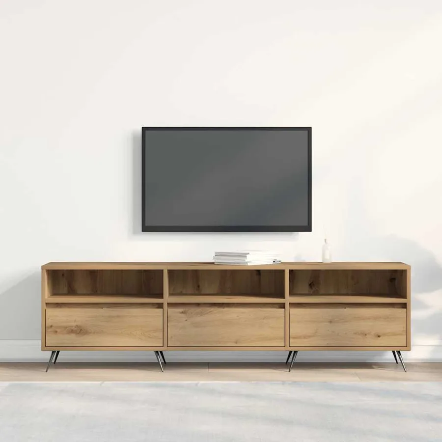 Meuble TV 150 x 30 x 44,5 cm chêne artisanal Bois d'ingénierie - 4