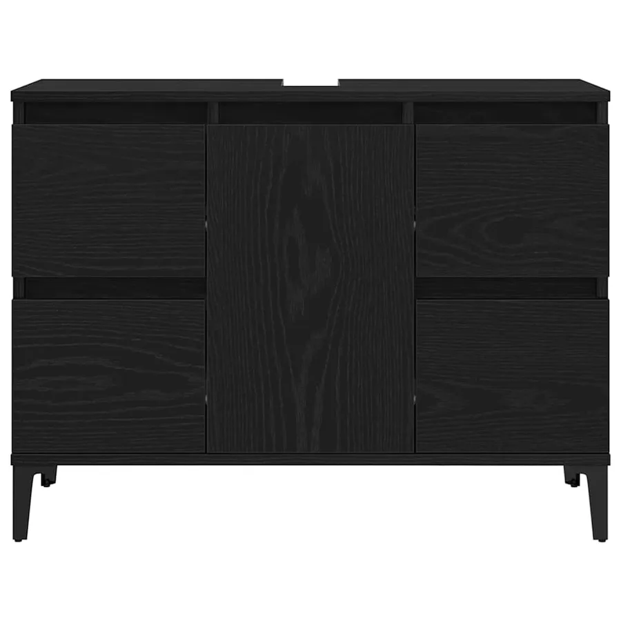 Ensemble de mobilier de salle de bain 3 pcs Chêne noir - 10