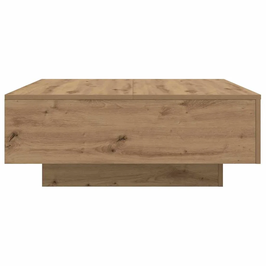 Table basse Chêne artisanal 80 x 80 x 31 cm Bois d'ingénierie - 7