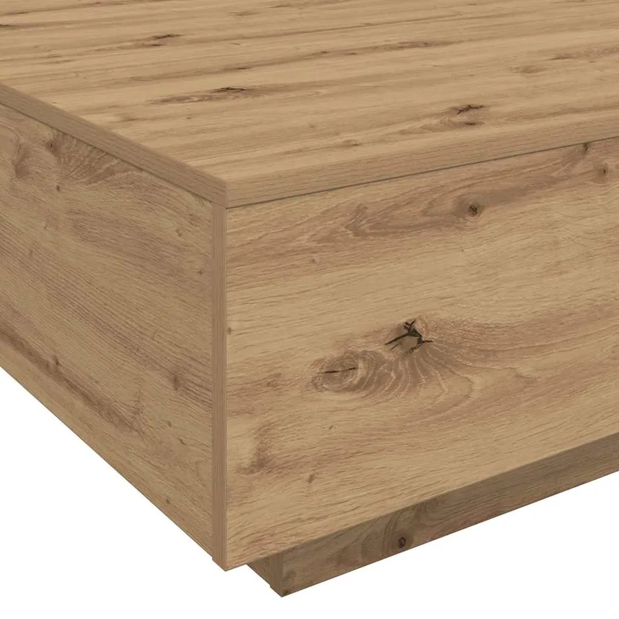 Table basse Chêne artisanal 80 x 80 x 31 cm Bois d'ingénierie - 9