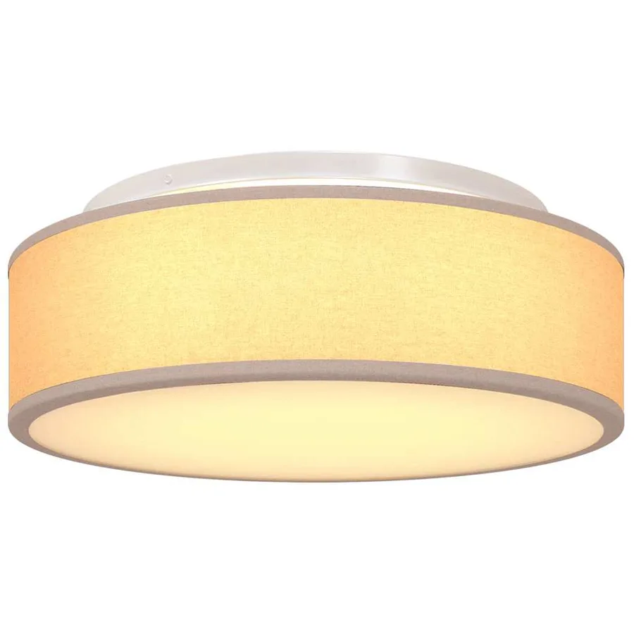 Lampe de plafond Taupe 38 x 38 x 13,5 cm tissu - 10