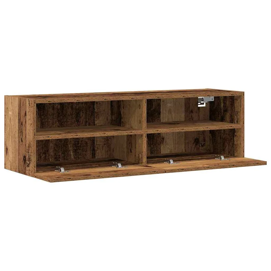 Meuble TV mural 2 pcs Bois Ancien 100 x 30 x 30 cm - 6