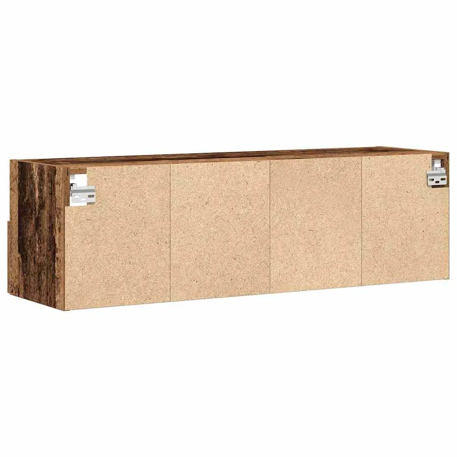 Meuble TV mural 2 pcs Bois Ancien 100 x 30 x 30 cm - 9