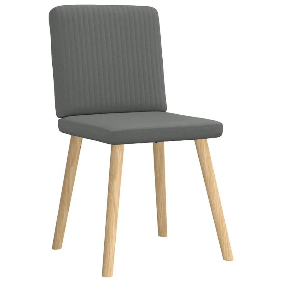 Chaises à manger lot de 6 gris foncé tissu - 3