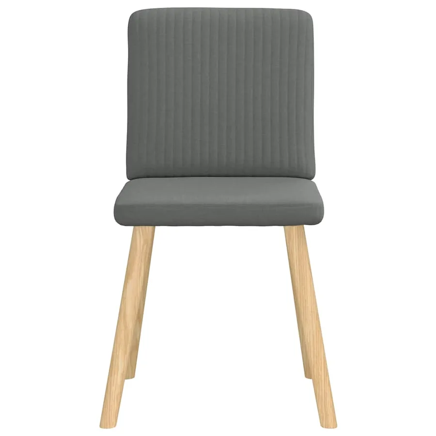 Chaises à manger lot de 6 gris foncé tissu - 4
