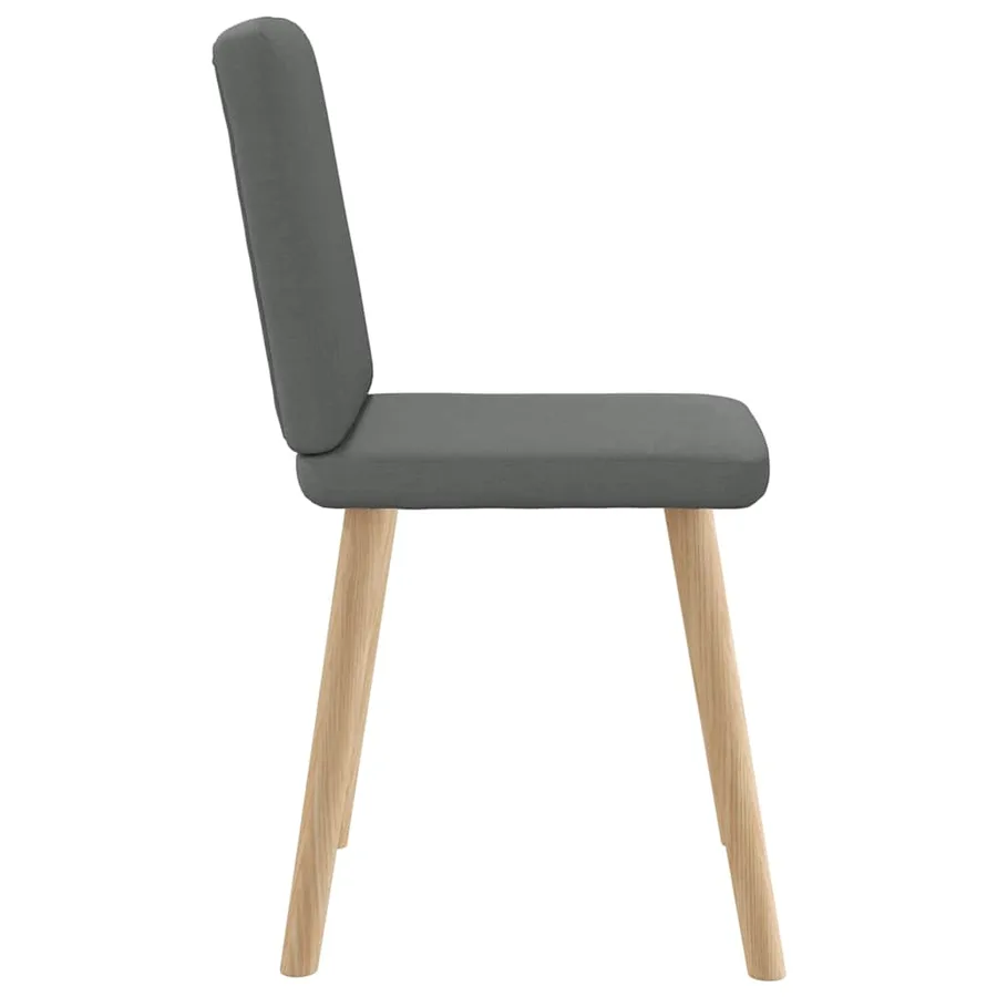 Chaises à manger lot de 6 gris foncé tissu - 5