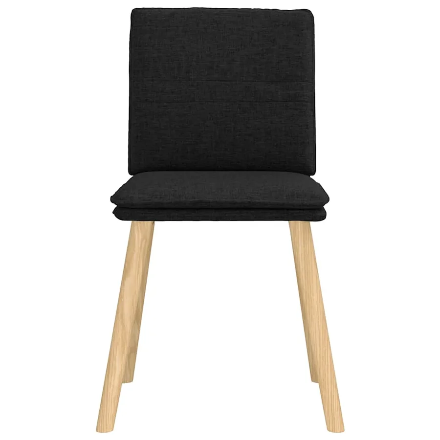 Chaises à manger lot de 6 noir tissu - 4