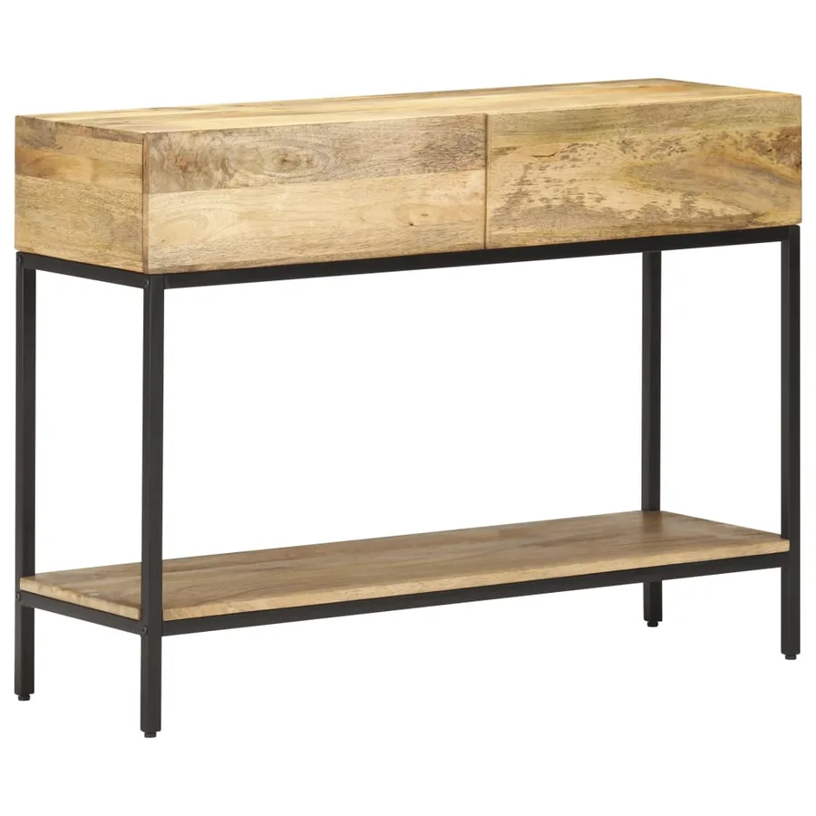 Table console 100x35x76 cm Bois de manguier massif - 10