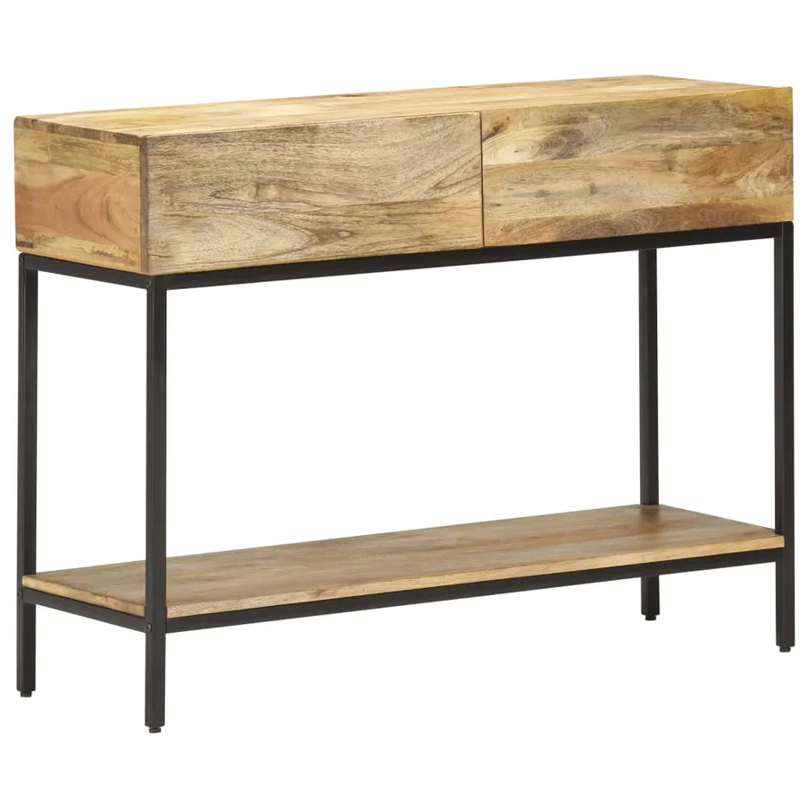 Table console 100x35x76 cm Bois de manguier massif - 11