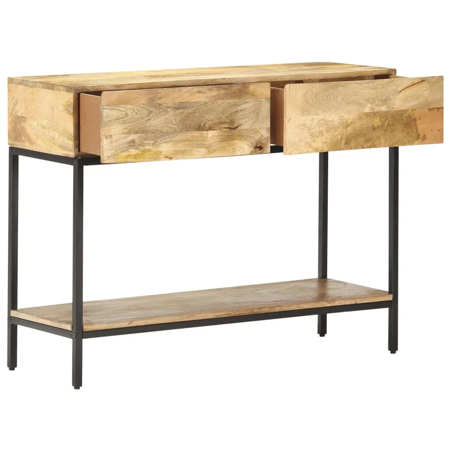 Table console 100x35x76 cm Bois de manguier massif - 2