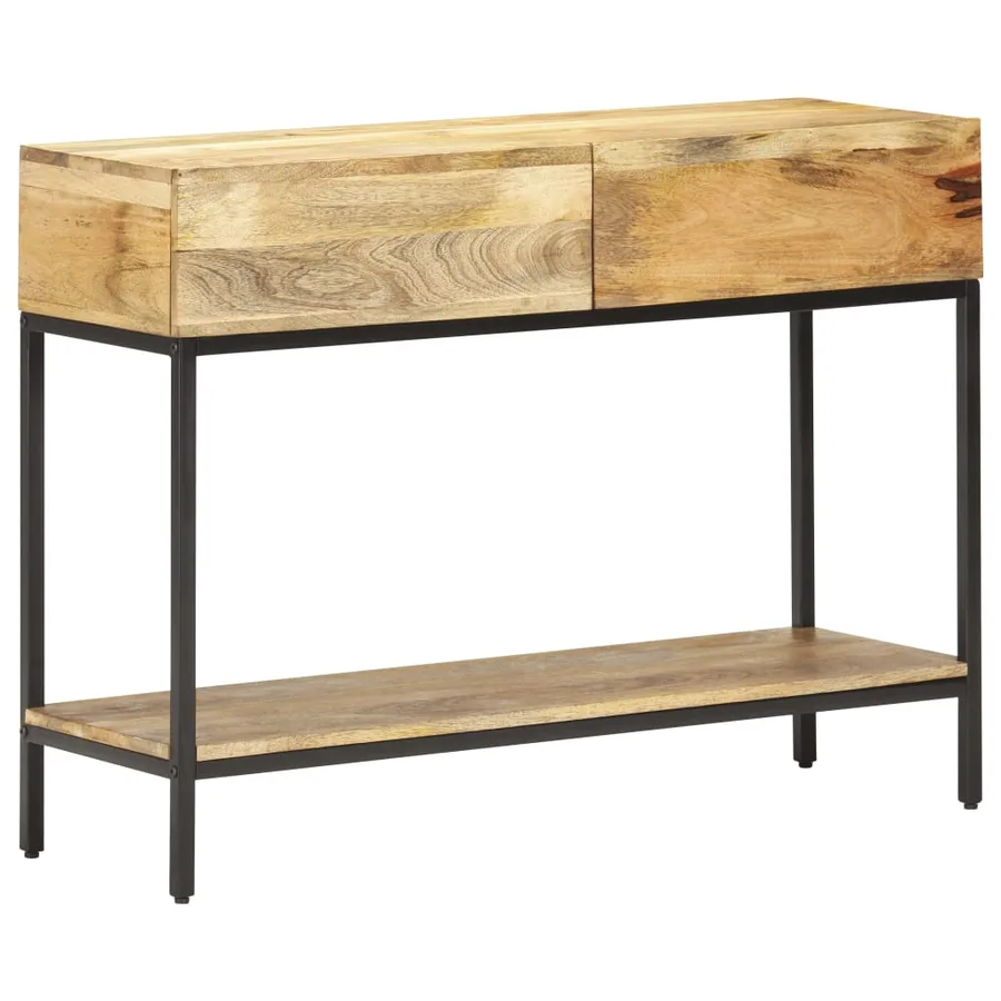 Table console 100x35x76 cm Bois de manguier massif - 9