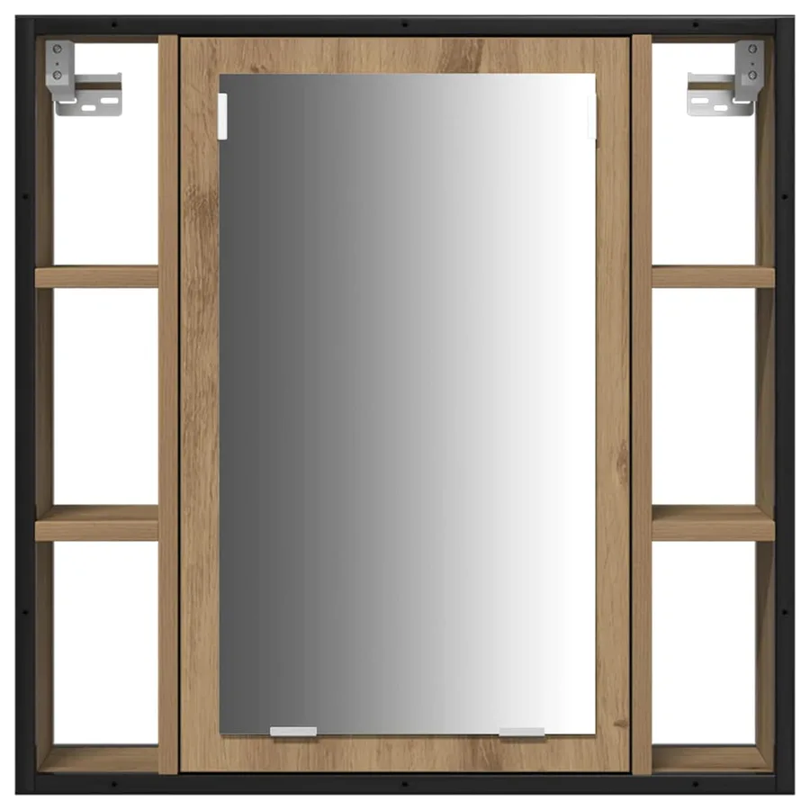 Ensemble de mobilier de salle de bain 4 pc Chêne artisanal - 9