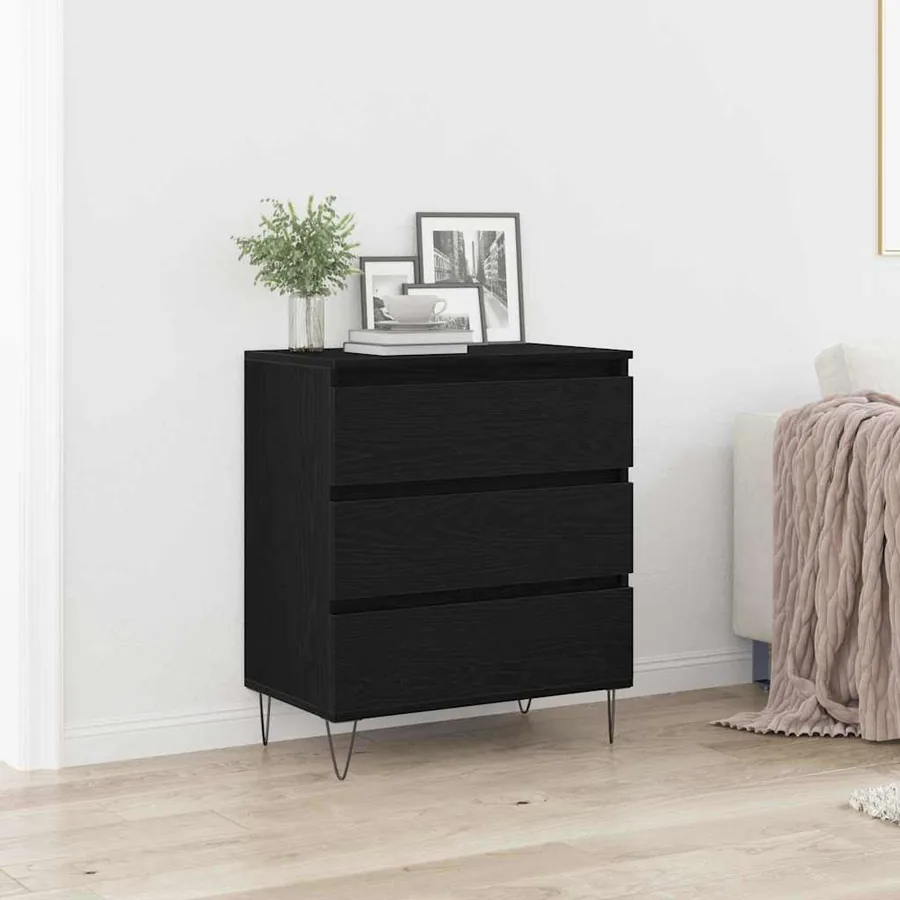 Buffet avec tiroir Chêne noir 60 x 35 x 70 cm Bois d'ingénierie