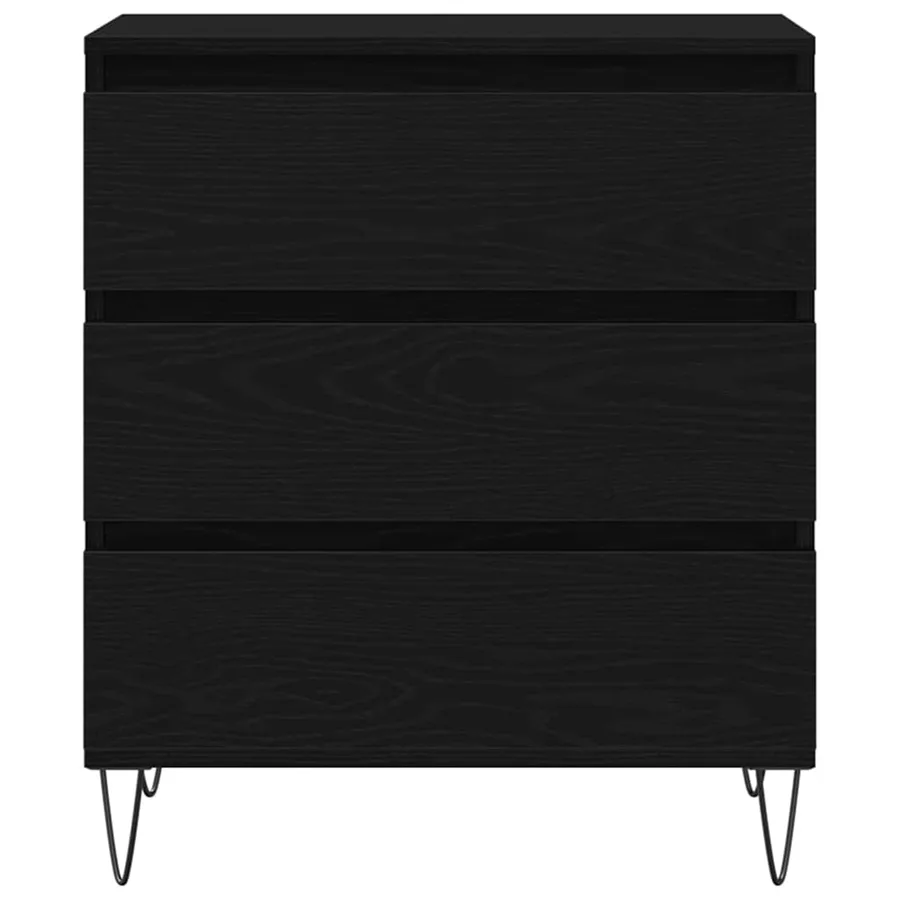 Buffet avec tiroir Chêne noir 60 x 35 x 70 cm Bois d'ingénierie - 6