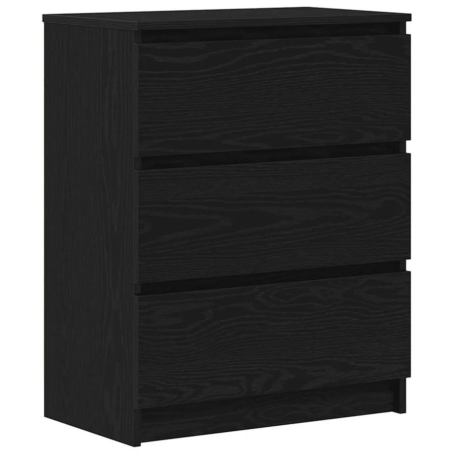 Buffet en chêne noir 60x35x76 cm bois d'ingénierie - 2