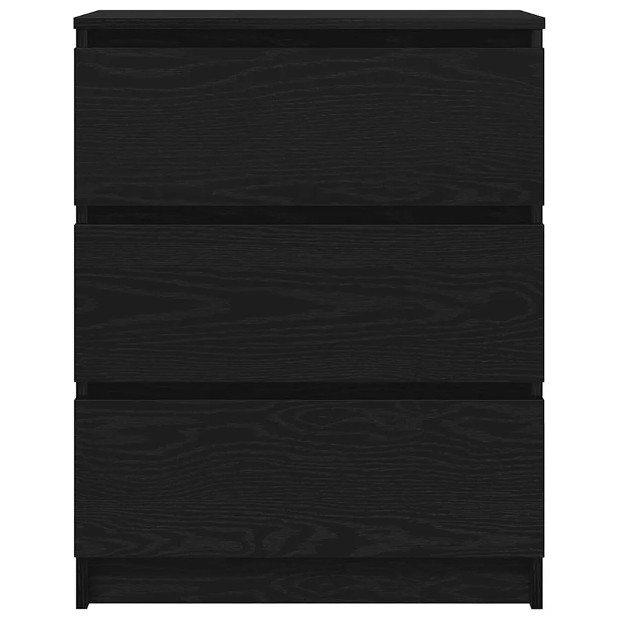 Buffet en chêne noir 60x35x76 cm bois d'ingénierie - 6