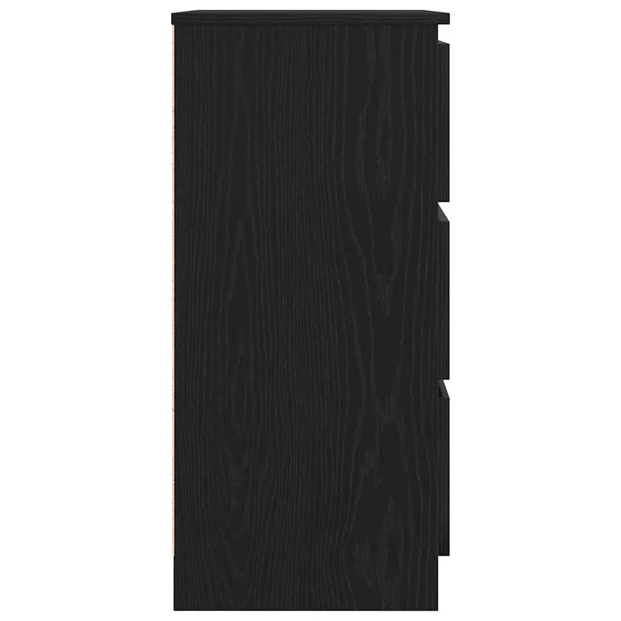 Buffet en chêne noir 60x35x76 cm bois d'ingénierie - 7
