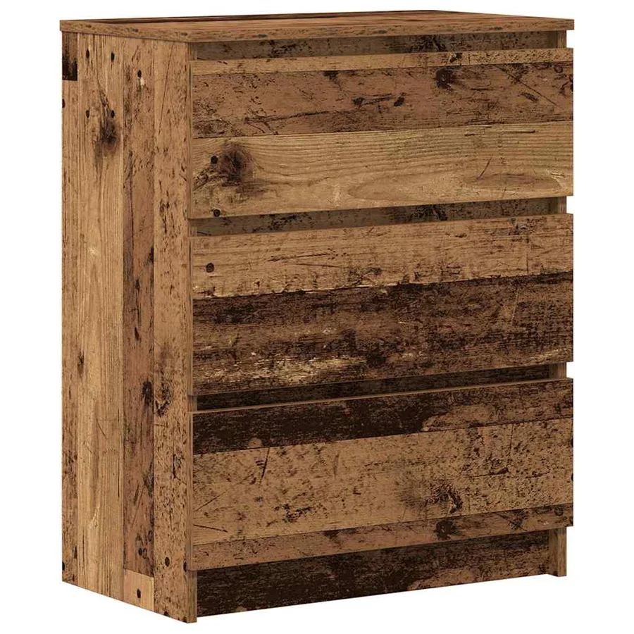 Buffet en bois ancien 60x35x76 cm bois d'ingénierie - 2