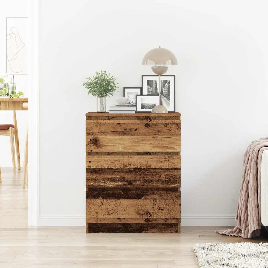 Buffet en bois ancien 60x35x76 cm bois d'ingénierie - 3