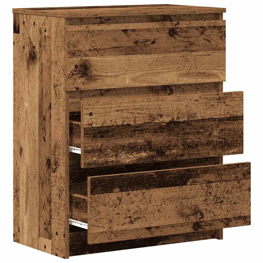 Buffet en bois ancien 60x35x76 cm bois d'ingénierie - 5