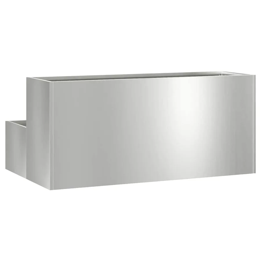 Cache-pot de jardin Argent 100 x 60 x 45 cm Acier galvanisé - 5