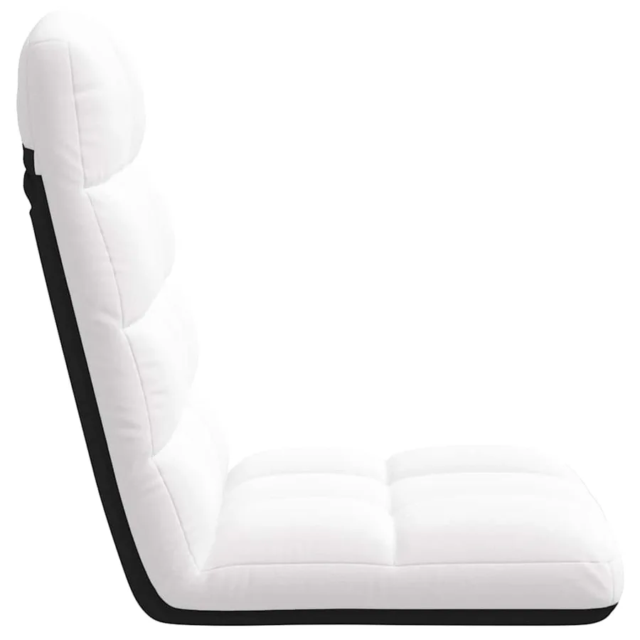 Chaise de sol pliante blanche en tissu 71 x 51 x 62 cm - 5