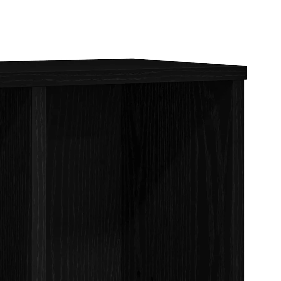 Bibliothèque en chêne noir 50 x 25 x 104 cm bois d'ingénierie - 9