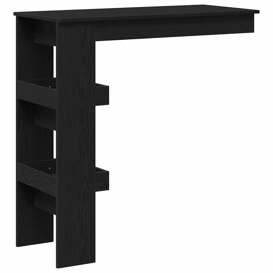 Table de Bar Murale avec étagère Chêne noir 102 x 45 x 103,5 cm - 5