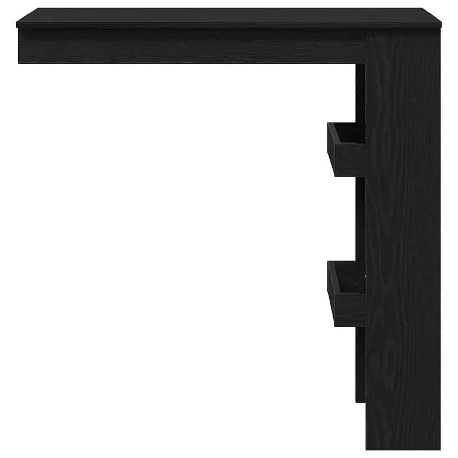 Table de Bar Murale avec étagère Chêne noir 102 x 45 x 103,5 cm - 6