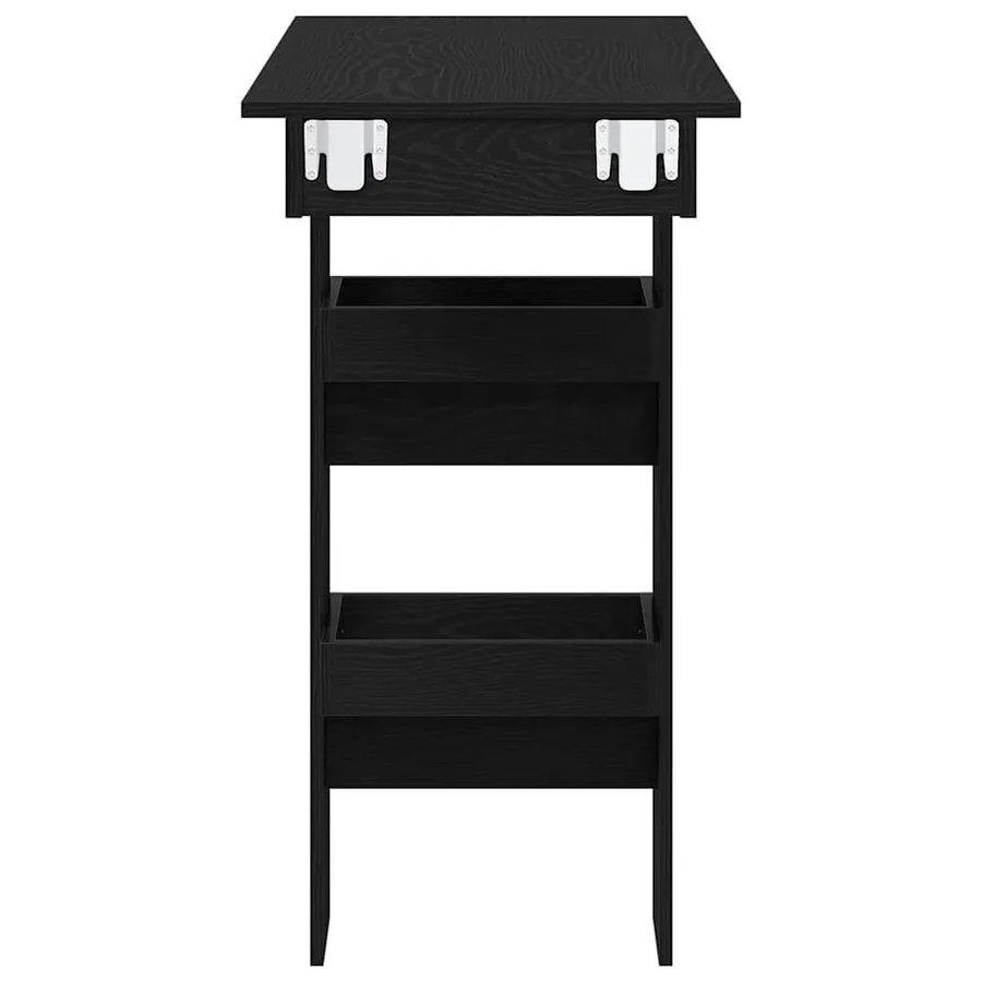 Table de Bar Murale avec étagère Chêne noir 102 x 45 x 103,5 cm - 7