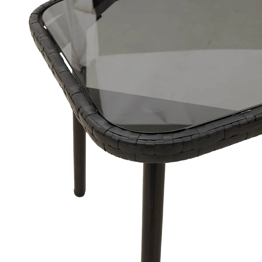 Table basse Noir 90 x 45 x 43 cm polyrotin - 5