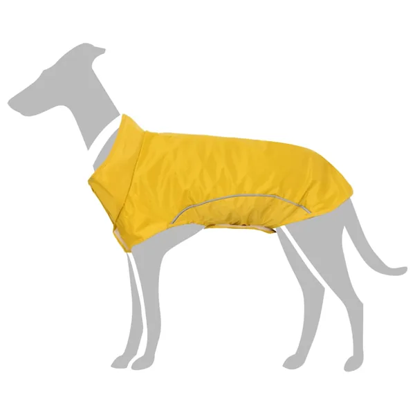 Imperméable pour chien avec bandes réfléchissantes en polyester jaune taille M