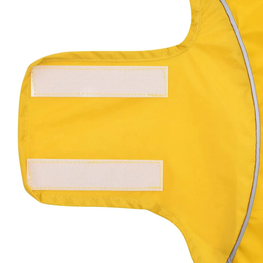 Imperméable pour chien avec bandes réfléchissantes en polyester jaune taille M - 10