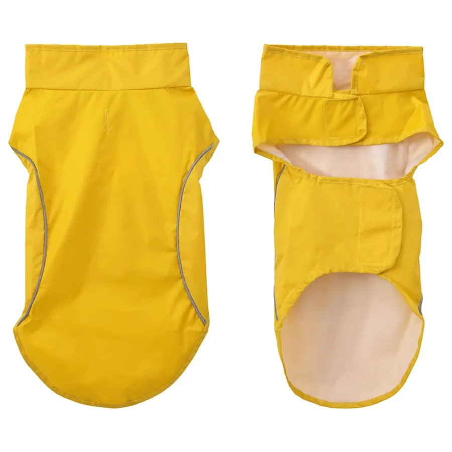 Imperméable pour chien avec bandes réfléchissantes en polyester jaune taille M - 3