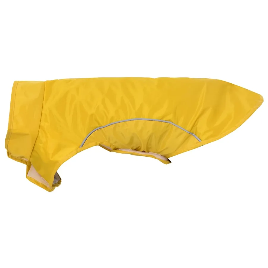 Imperméable pour chien avec bandes réfléchissantes en polyester jaune taille M - 6