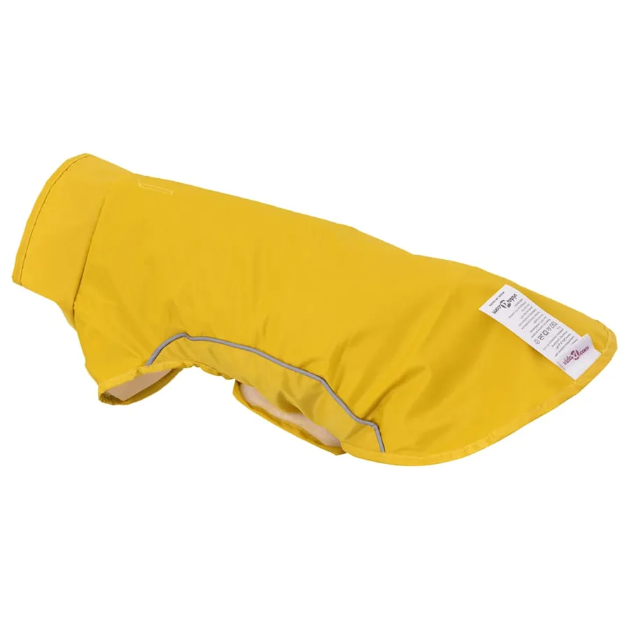Imperméable pour chien avec bandes réfléchissantes en polyester jaune taille M - 8