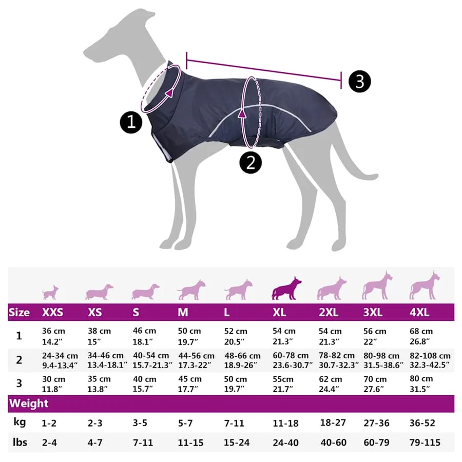 Imperméable pour chien avec bandes réfléchissantes polyester bleu marine taille XL - 13
