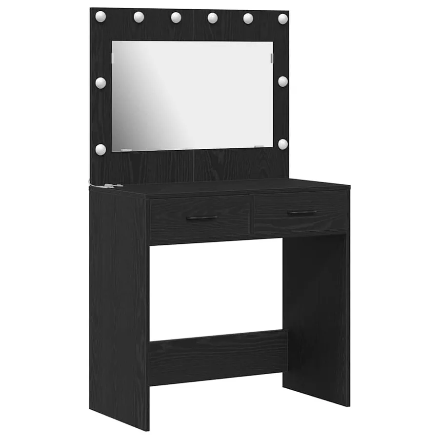 Table de Toilette avec tiroir Chêne noir 78,5 x 41 x 135 cm - 2